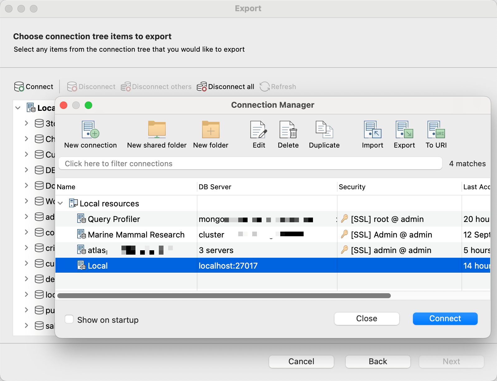 Choose your source connection