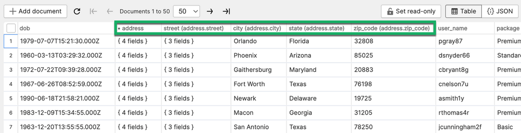 An image showing how data can easily be viewed in Studio 3T.