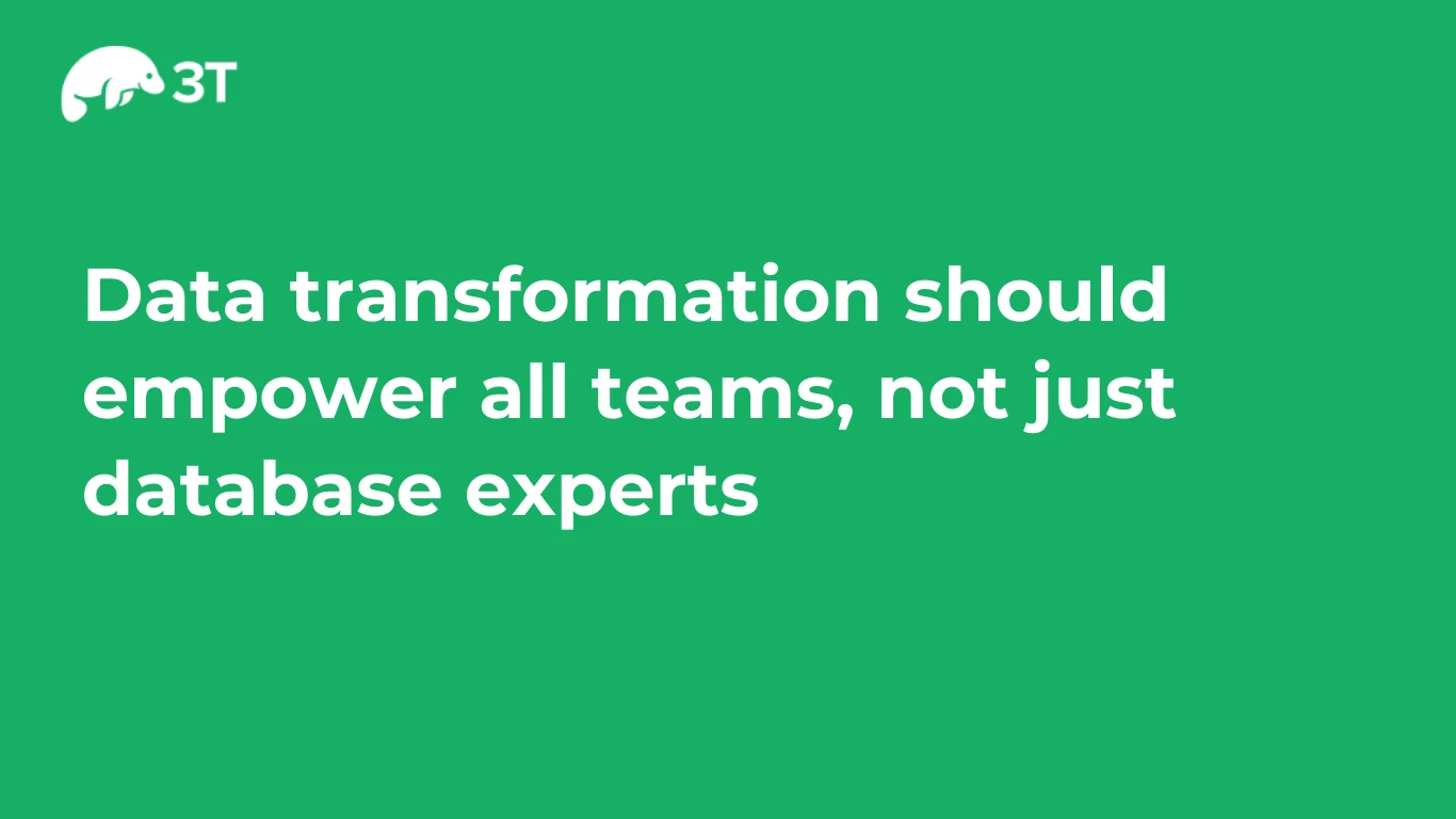 A data transformation should empower all teams, not just database experts